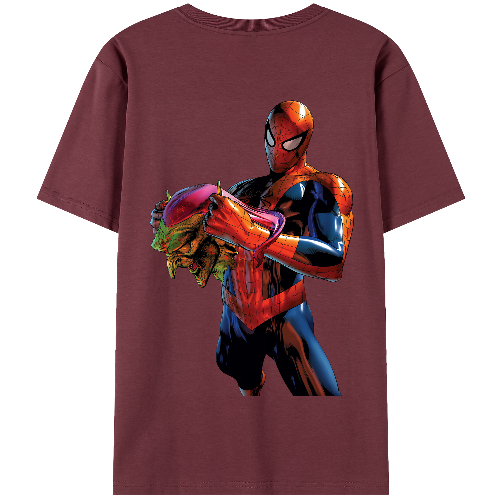 Spider Man スパイダーマン 綿100％半袖Tシャツ（背面プリント）